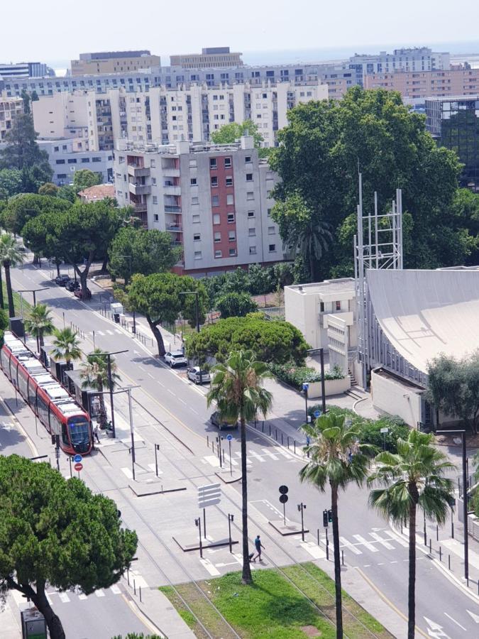 Big Flat Sea Vieuw 95 M2 5 Rooms Near Airport 5 Min Train 3 Min And Tram On Site, Beach 7 Min, 2 Showers And 2 Toilets , Neuf Grand Appartement 95 M2 5 Chambres Proche Aeroport 5 Min Train 3 Min Et Tramway Sur Place, Plage 7 Min 2 Douches Et 2 Wc Vue Nicea Zewnętrze zdjęcie